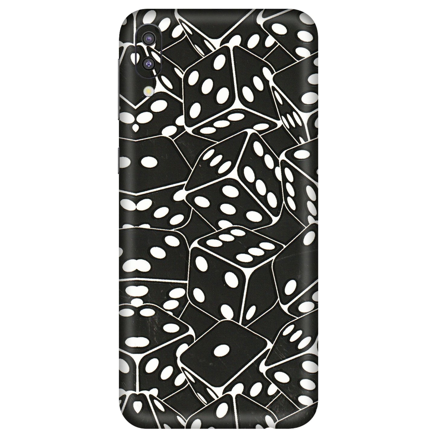 Samsung M/F/Note/Flip and C Phone Skins (All Models) - Big Black Dices - 3D Embossed Finish (L-106) Samsung Galaxy M10