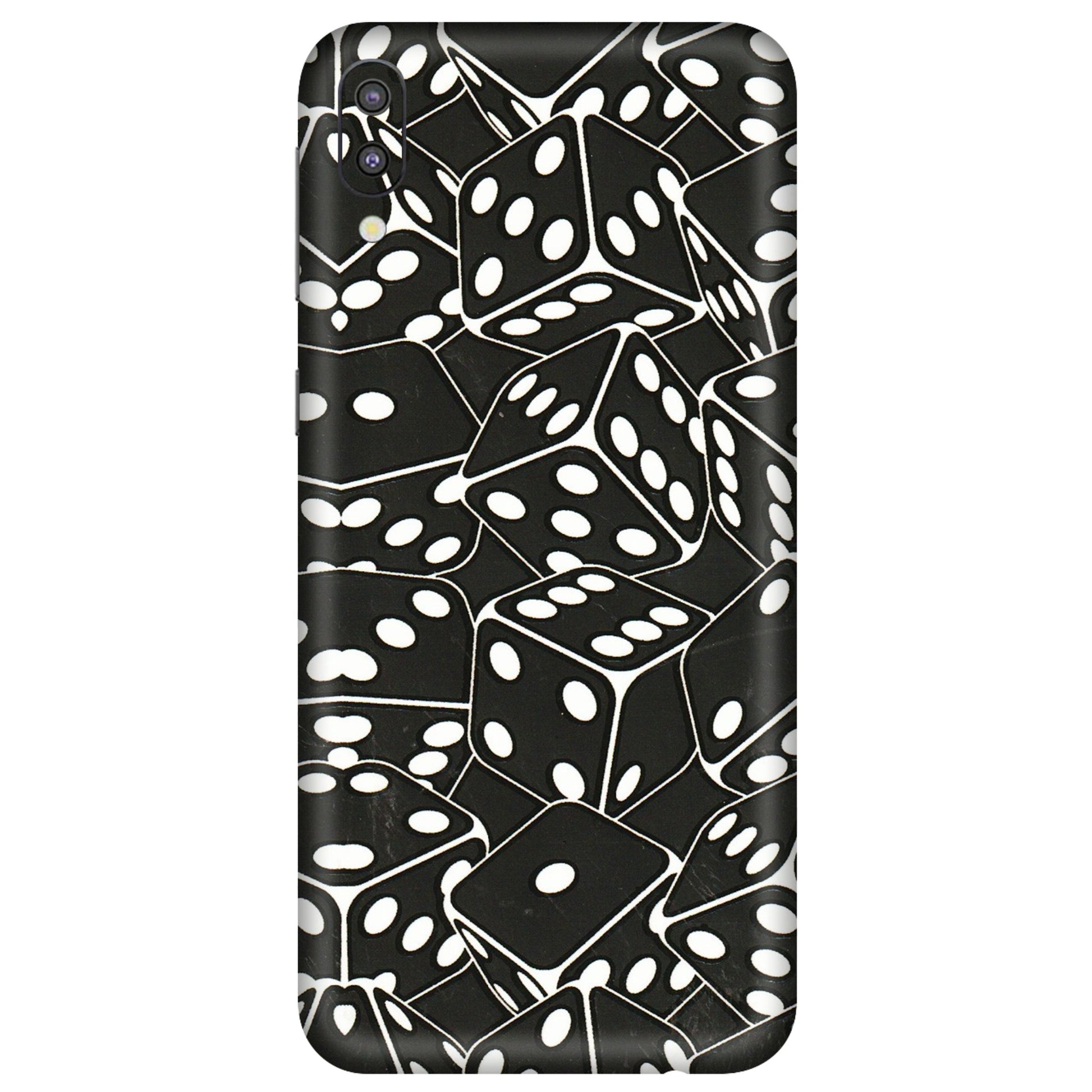 Samsung M/F/Note/Flip and C Phone Skins (All Models) - Big Black Dices - 3D Embossed Finish (L-106) Samsung Galaxy M10