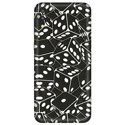 Samsung M/F/Note/Flip and C Phone Skins (All Models) - Big Black Dices - 3D Embossed Finish (L-106) Samsung Galaxy M10