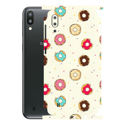 Samsung M/F/Note/Flip and C Phone Skins (All Models) - Mini Donuts Doodle Art - 3D Embossed Finish (L-122) Samsung Galaxy M10