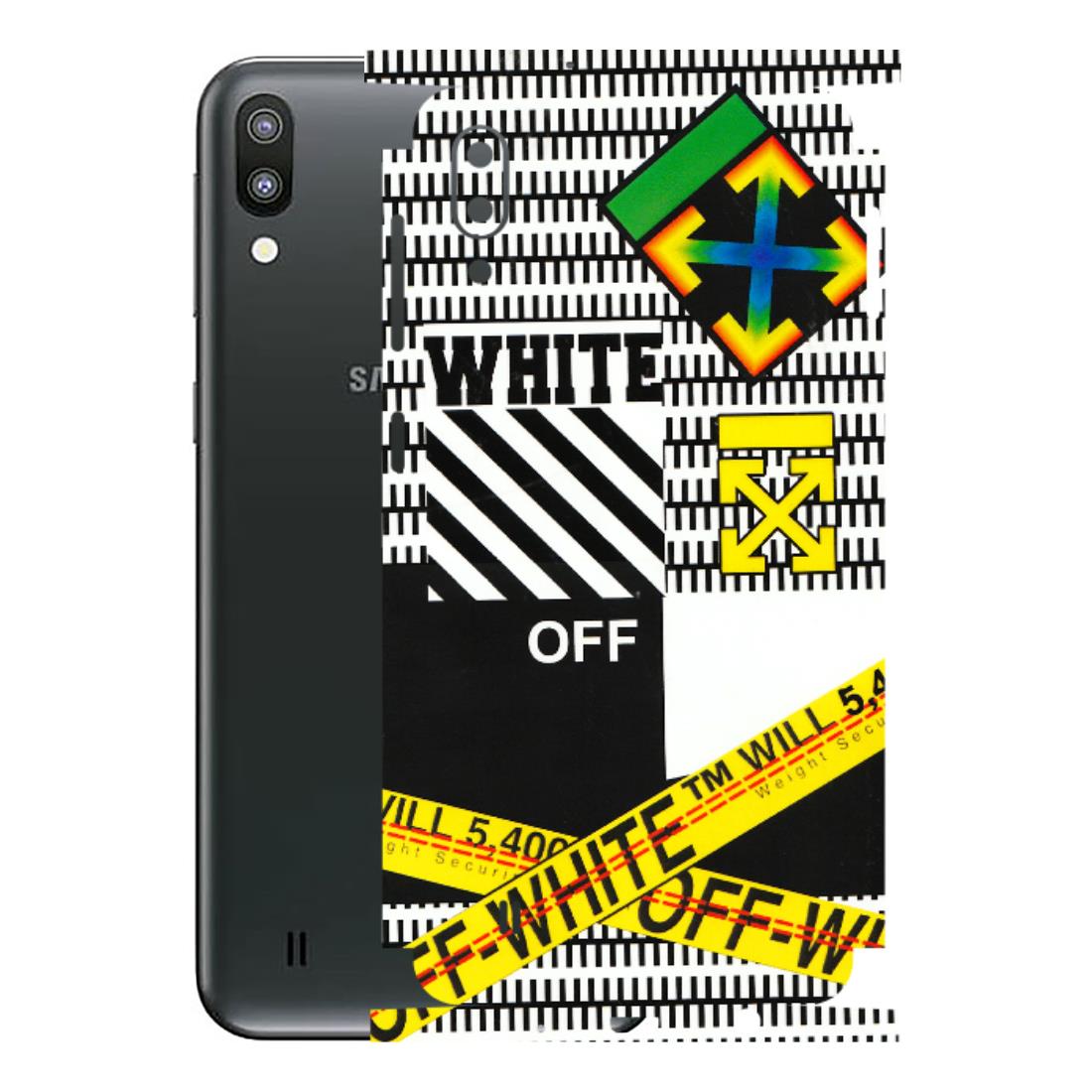 Samsung M/F/Note/Flip and C Phone Skins (All Models) - White Off Abstract - 3D Embossed Finish (L-172) Samsung Galaxy M10