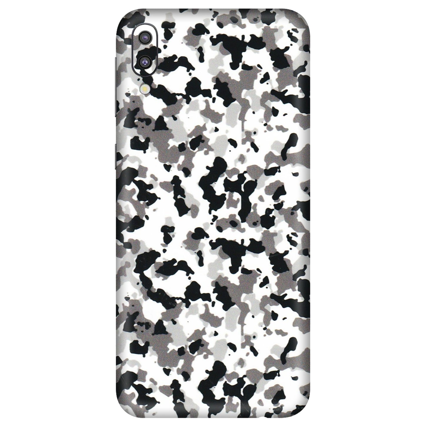 Samsung M/F/Note/Flip and C Phone Skins (All Models) - White Black Camouflage - 3D Embossed Finish (L-18) Samsung Galaxy M10