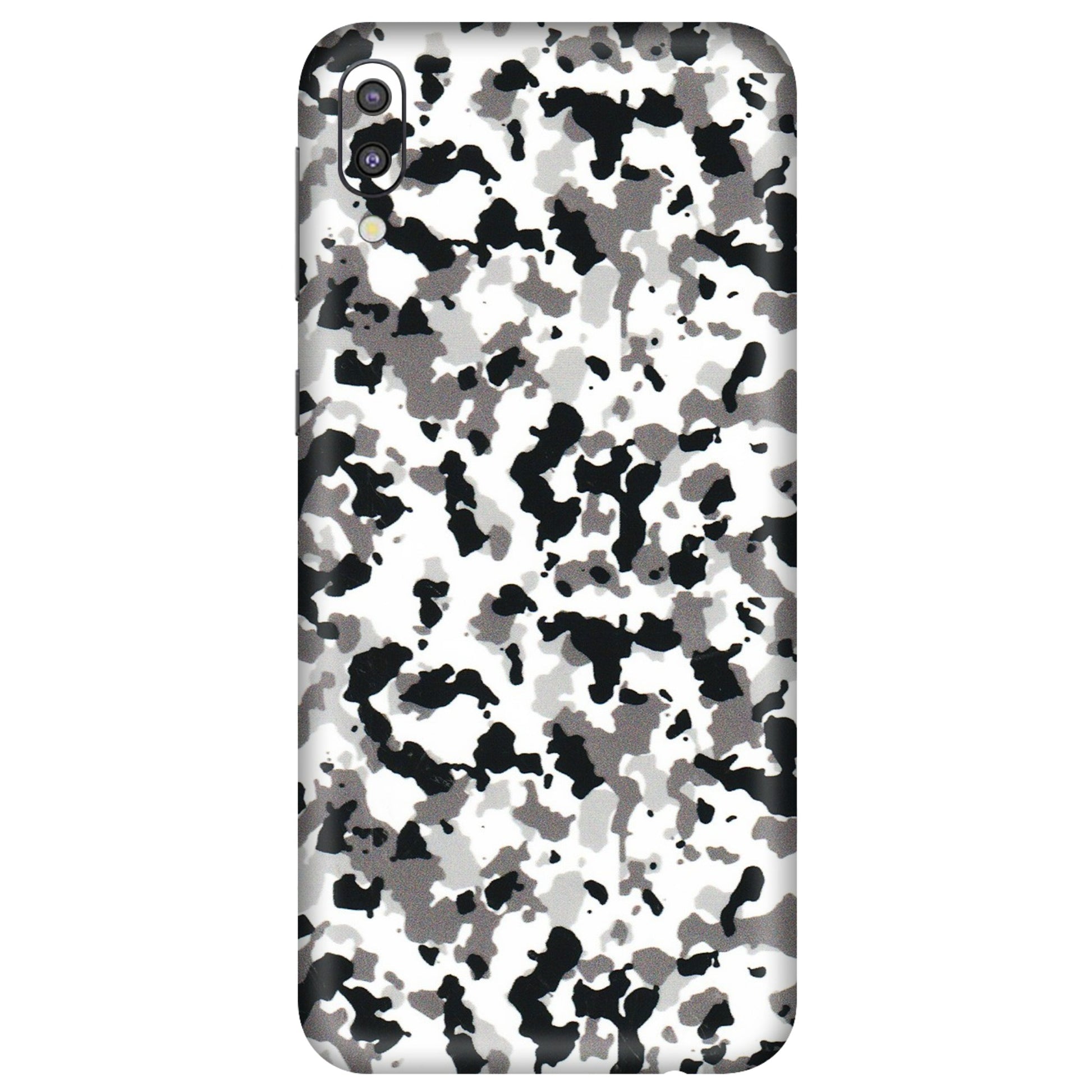Samsung M/F/Note/Flip and C Phone Skins (All Models) - White Black Camouflage - 3D Embossed Finish (L-18) Samsung Galaxy M10