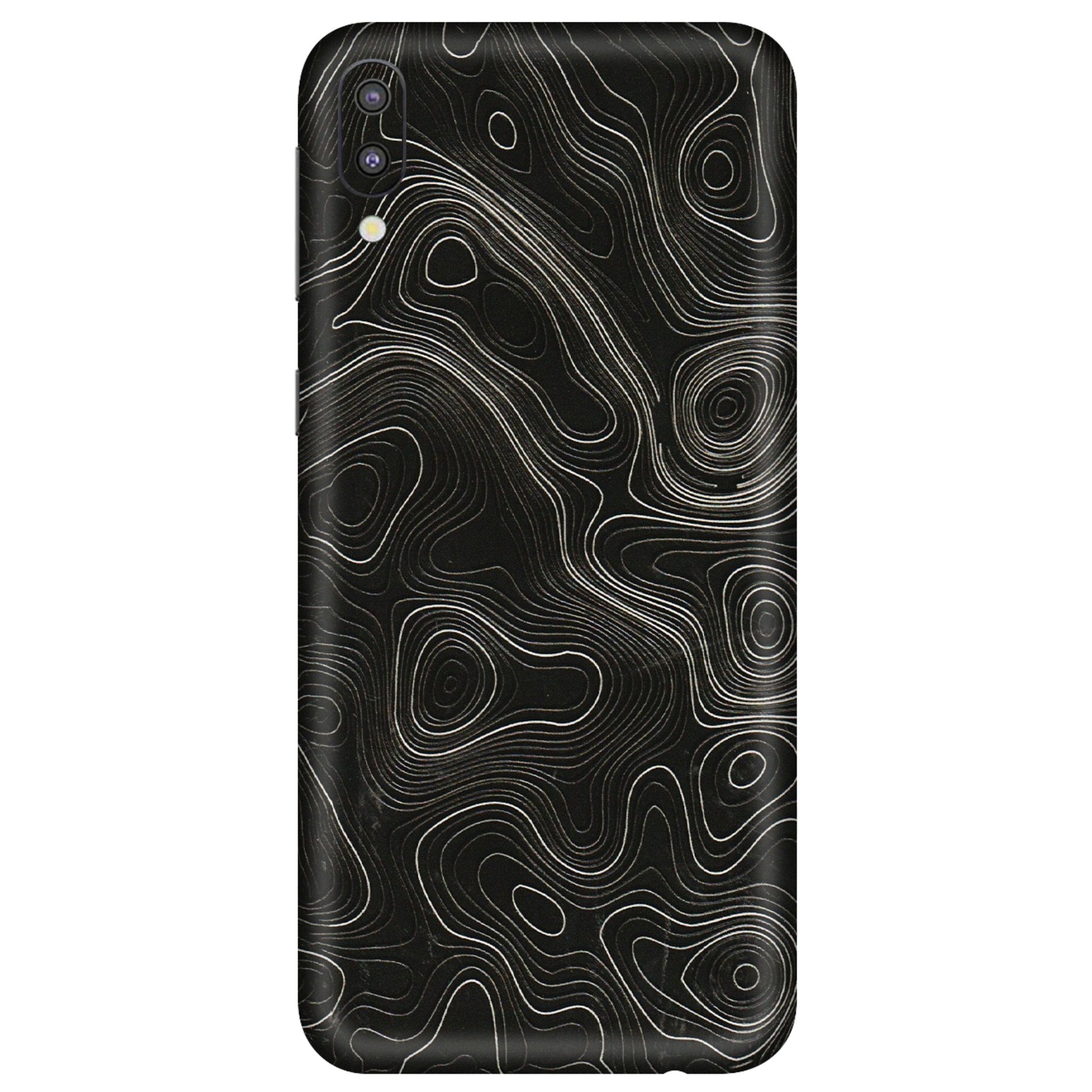 Samsung M/F/Note/Flip and C Phone Skins (All Models) - Black Swirl - 3D Embossed Finish (L-196) Samsung Galaxy M10