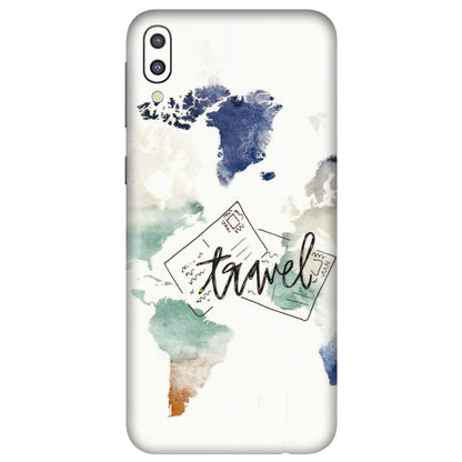 Samsung M/F/Note/Flip and C Phone Skins (All Models) - Travel The World - 3D Embossed Finish (L-232) Samsung Galaxy M10