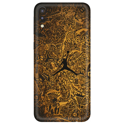Samsung M/F/Note/Flip and C Phone Skins (All Models) - Premium Gold Basketball Player - 3D Embossed Finish (L-236) Samsung Galaxy M10