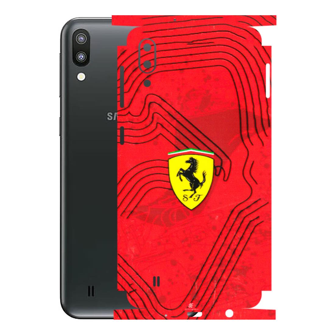 Samsung M/F/Note/Flip and C Phone Skins (All Models) - Red Ferrari Logo Stylish - 3D Embossed Finish (L-238) Samsung Galaxy M10