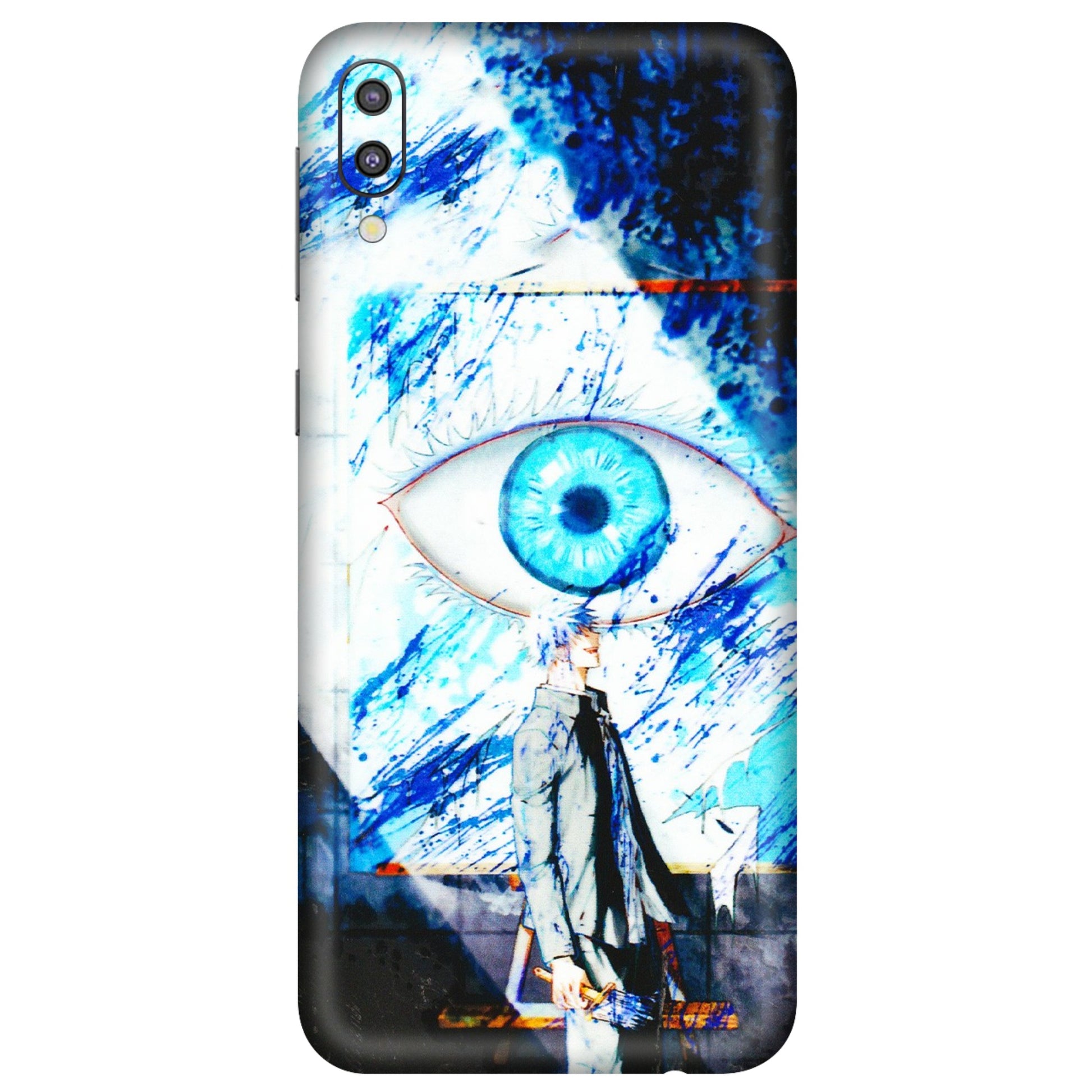 Samsung M/F/Note/Flip and C Phone Skins (All Models) - Gojo Satoru evil eye - 3D Embossed Finish (L-239) Samsung Galaxy M10