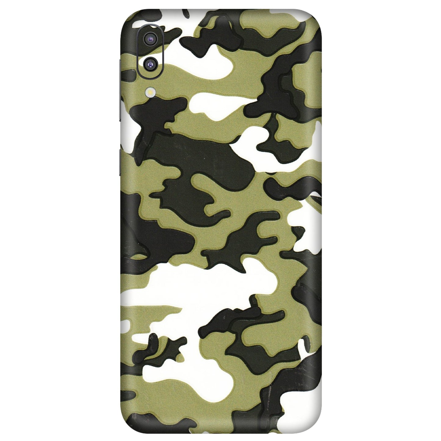 Samsung M/F/Note/Flip and C Phone Skins (All Models) - Camouflages White And Green - 3D Embossed Finish (L-243) Samsung Galaxy M10