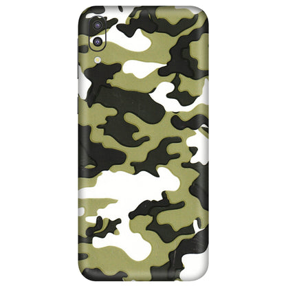 Samsung M/F/Note/Flip and C Phone Skins (All Models) - Camouflages White And Green - 3D Embossed Finish (L-243) Samsung Galaxy M10