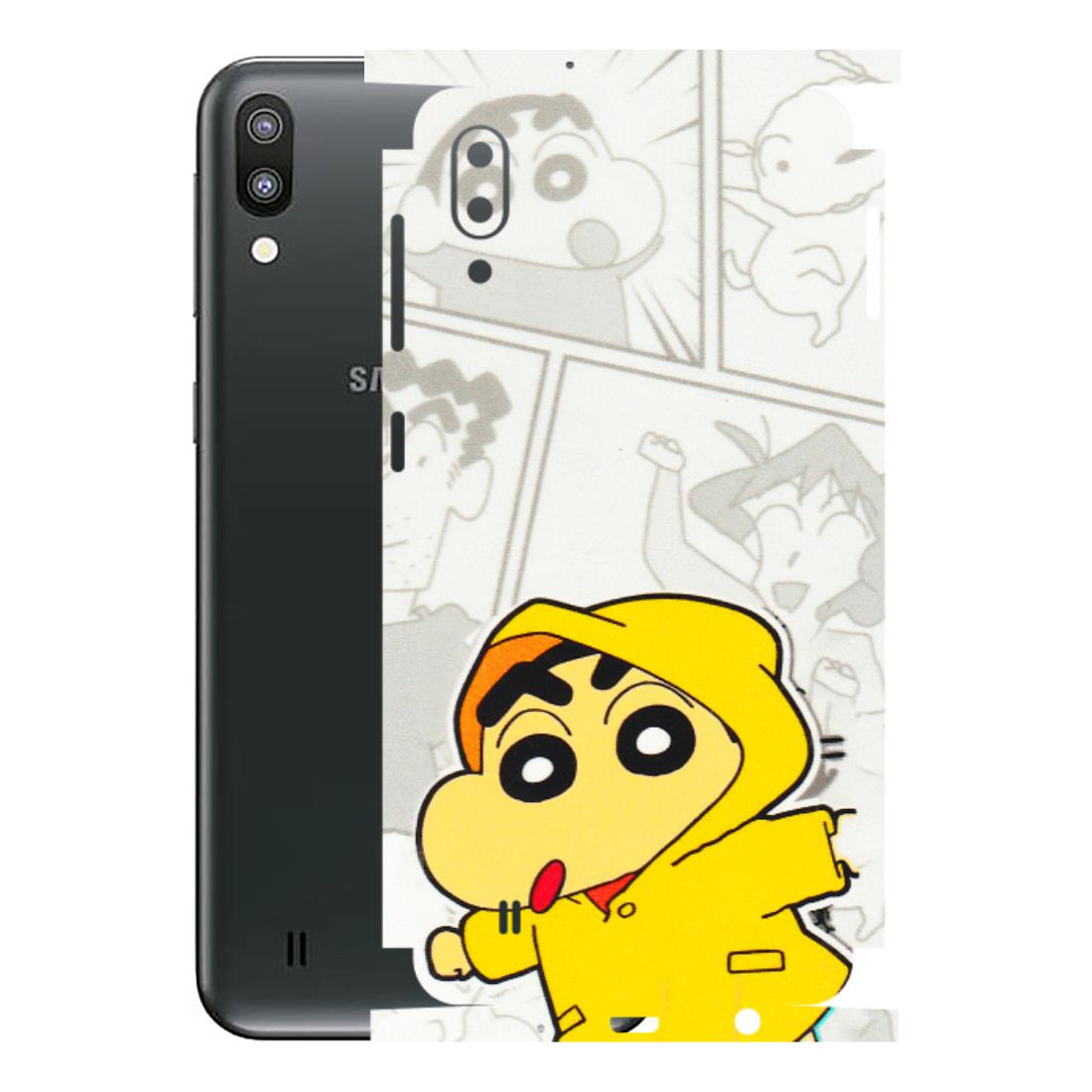 Samsung M/F/Note/Flip and C Phone Skins (All Models) - Yellow Shinchan Comic - 3D Embossed Finish (L-246) Samsung Galaxy M10
