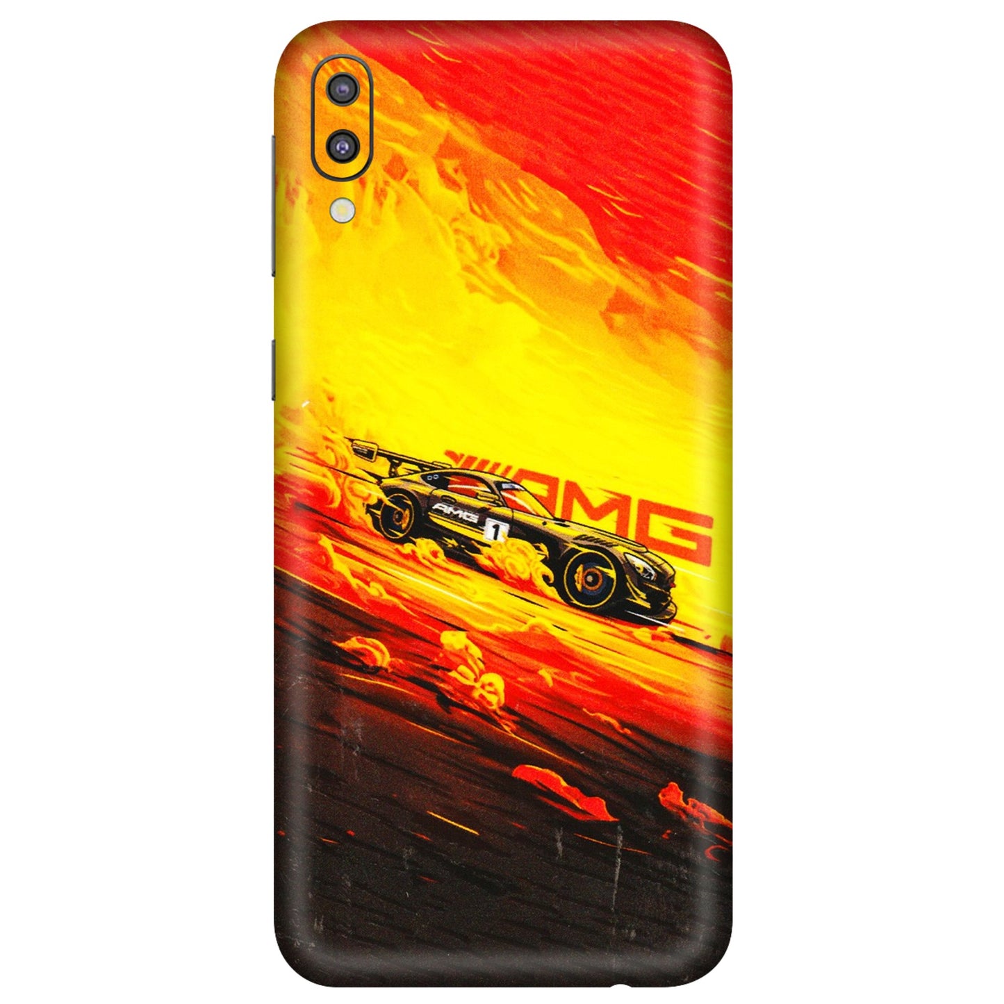 Samsung M/F/Note/Flip and C Phone Skins (All Models) - AMG Car Speed Cover - 3D Embossed Finish (L-256) Samsung Galaxy M10