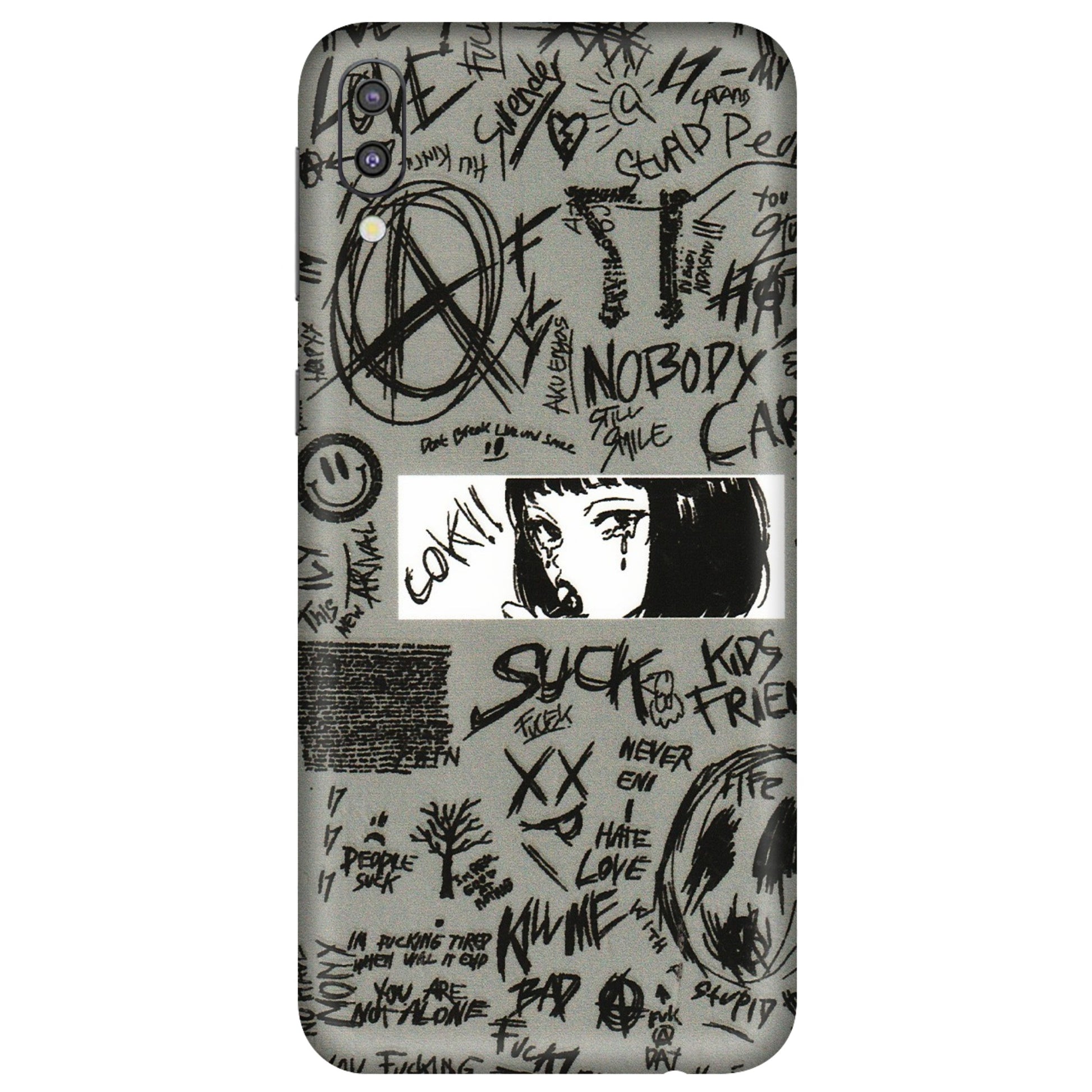 Samsung M/F/Note/Flip and C Phone Skins (All Models) - Never Have Love Anime - 3D Embossed Finish (L-260) Samsung Galaxy M10