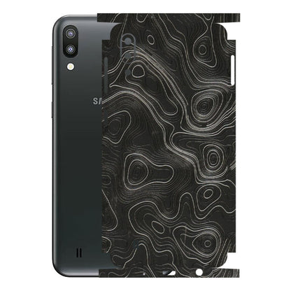 Samsung M/F/Note/Flip and C Phone Skins (All Models) - Abstract White Line Map - 3D Embossed Finish (L-269) Samsung Galaxy M10