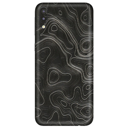 Samsung M/F/Note/Flip and C Phone Skins (All Models) - Abstract White Line Map - 3D Embossed Finish (L-269) Samsung Galaxy M10