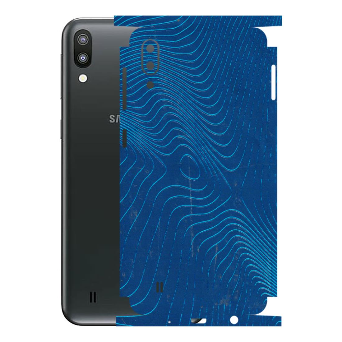 Samsung M/F/Note/Flip and C Phone Skins (All Models) - Abstract Blue Line Map - 3D Embossed Finish (L-272) Samsung Galaxy M10