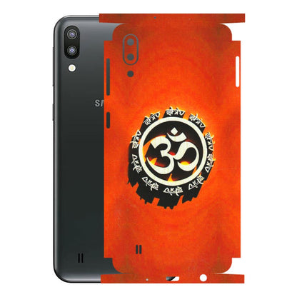 Samsung M/F/Note/Flip and C Phone Skins (All Models) - Aum Shiv Orange - 3D Embossed Finish (L-32) Samsung Galaxy M10