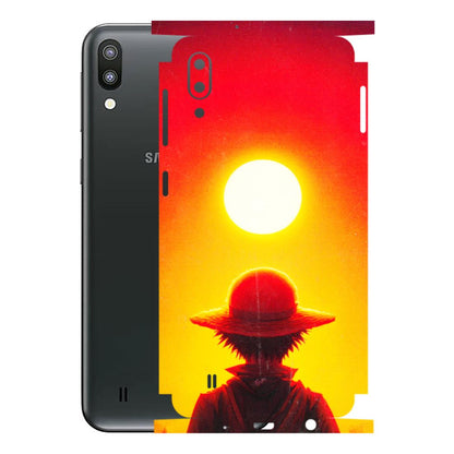 Samsung M/F/Note/Flip and C Phone Skins (All Models) - Cool Sunset With Monkey D.Luffy Anime - 3D Embossed Finish (L-329) Samsung Galaxy M10