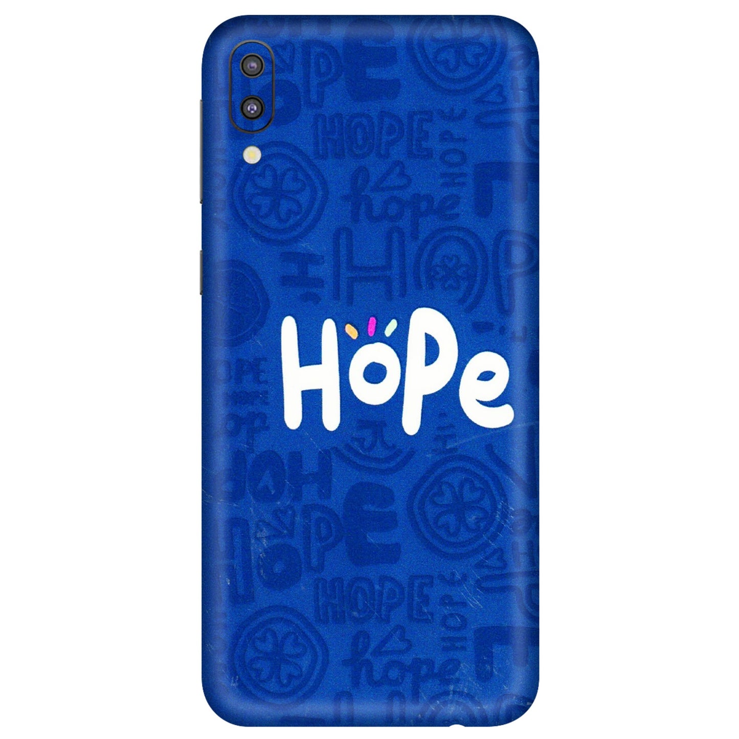 Samsung M/F/Note/Flip and C Phone Skins (All Models) - Hope Doodles Blue - 3D Embossed Finish (L-43) Samsung Galaxy M10