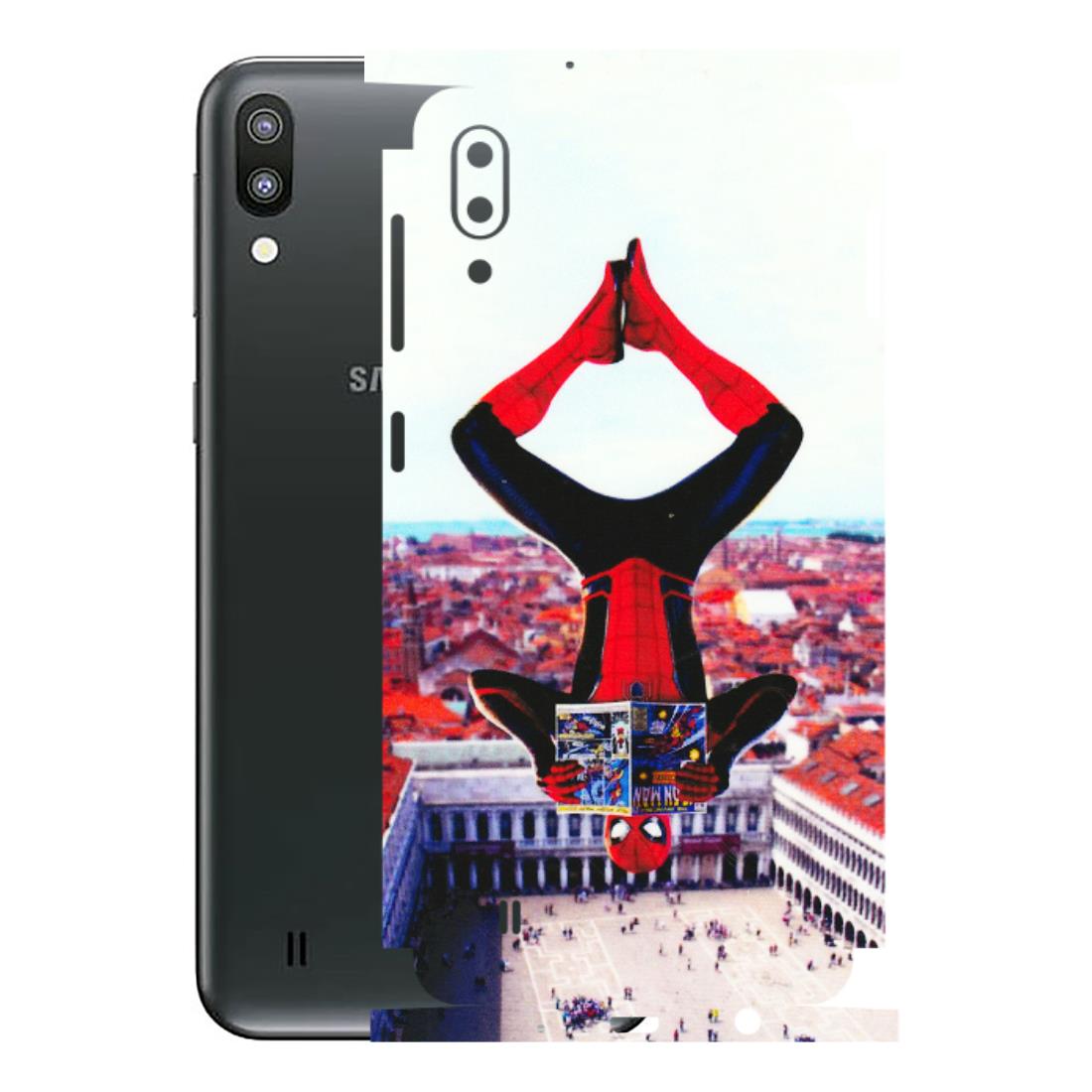Samsung M/F/Note/Flip and C Phone Skins (All Models) - Spiderman Hanging - 3D Embossed Finish (L-53) Samsung Galaxy M10