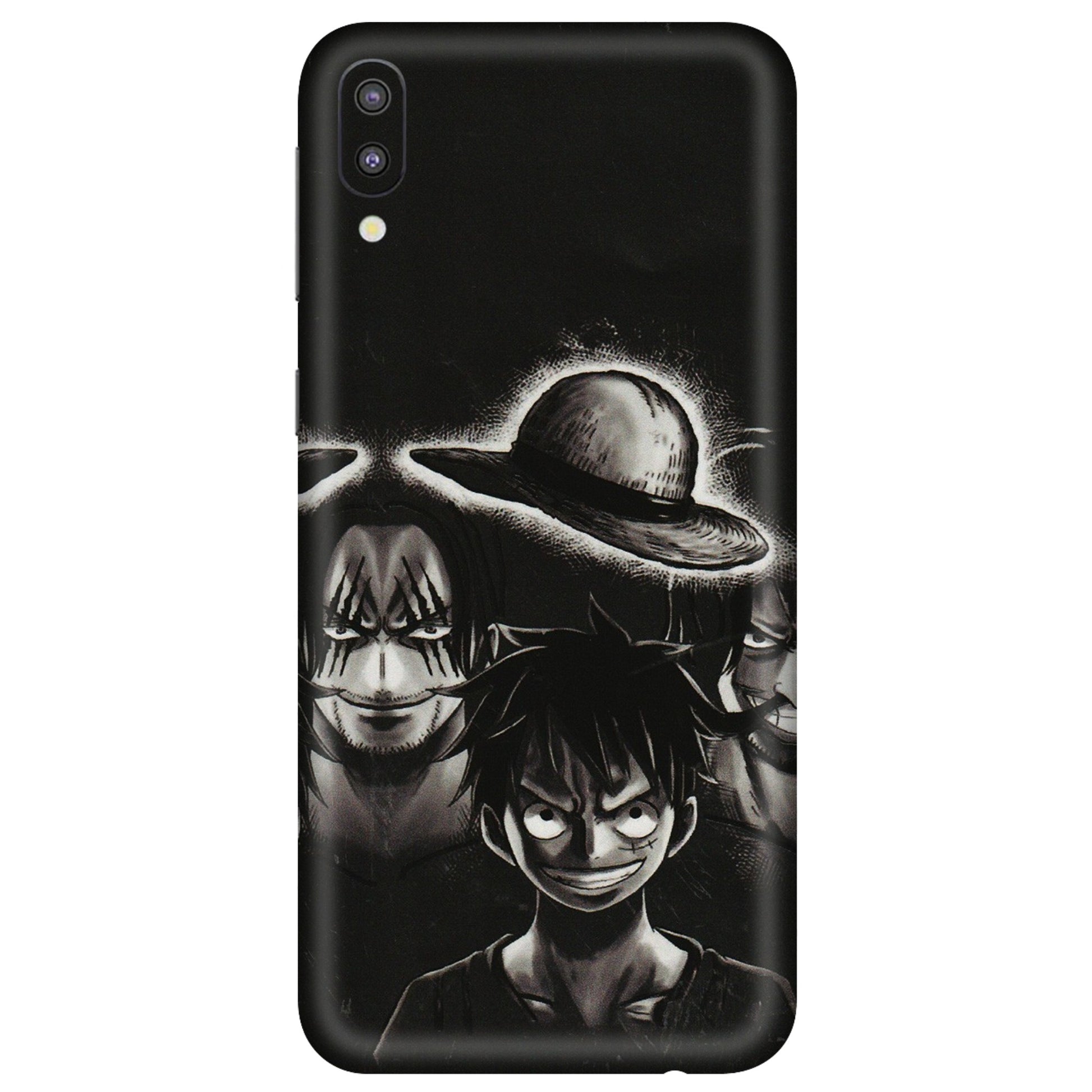 Samsung M/F/Note/Flip and C Phone Skins (All Models) - Black Luffy Hat - 3D Embossed Finish (L-57) Samsung Galaxy M10
