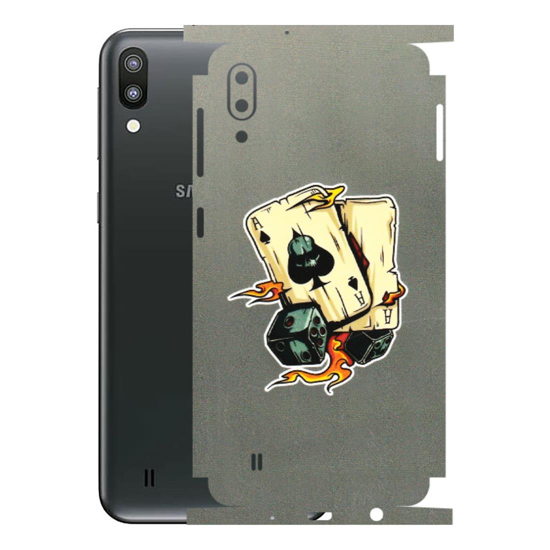 Samsung M/F/Note/Flip and C Phone Skins (All Models) - Grey Cards Of Ace - 3D Embossed Finish (L-77) Samsung Galaxy M10