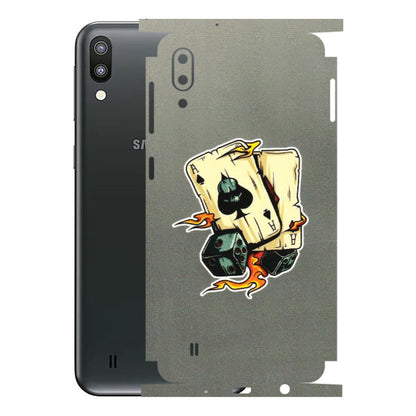 Samsung M/F/Note/Flip and C Phone Skins (All Models) - Grey Cards Of Ace - 3D Embossed Finish (L-77) Samsung Galaxy M10