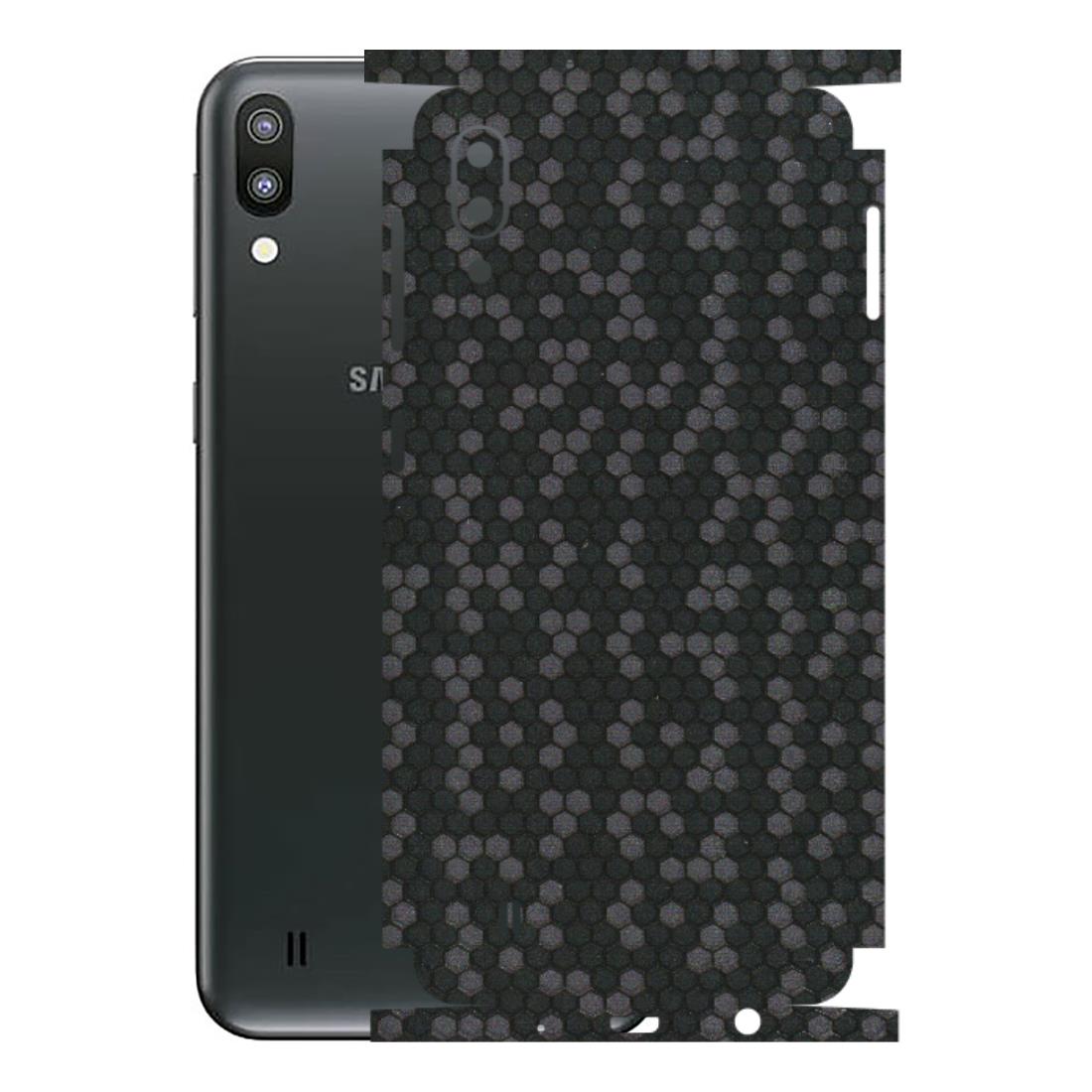 Samsung M/F/Note/Flip and C Phone Skins (All Models) - Black Grey Honeycomb Sober - 3D Embossed Finish (L-85) Samsung Galaxy M10