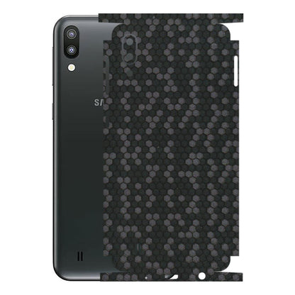 Samsung M/F/Note/Flip and C Phone Skins (All Models) - Black Grey Honeycomb Sober - 3D Embossed Finish (L-85) Samsung Galaxy M10