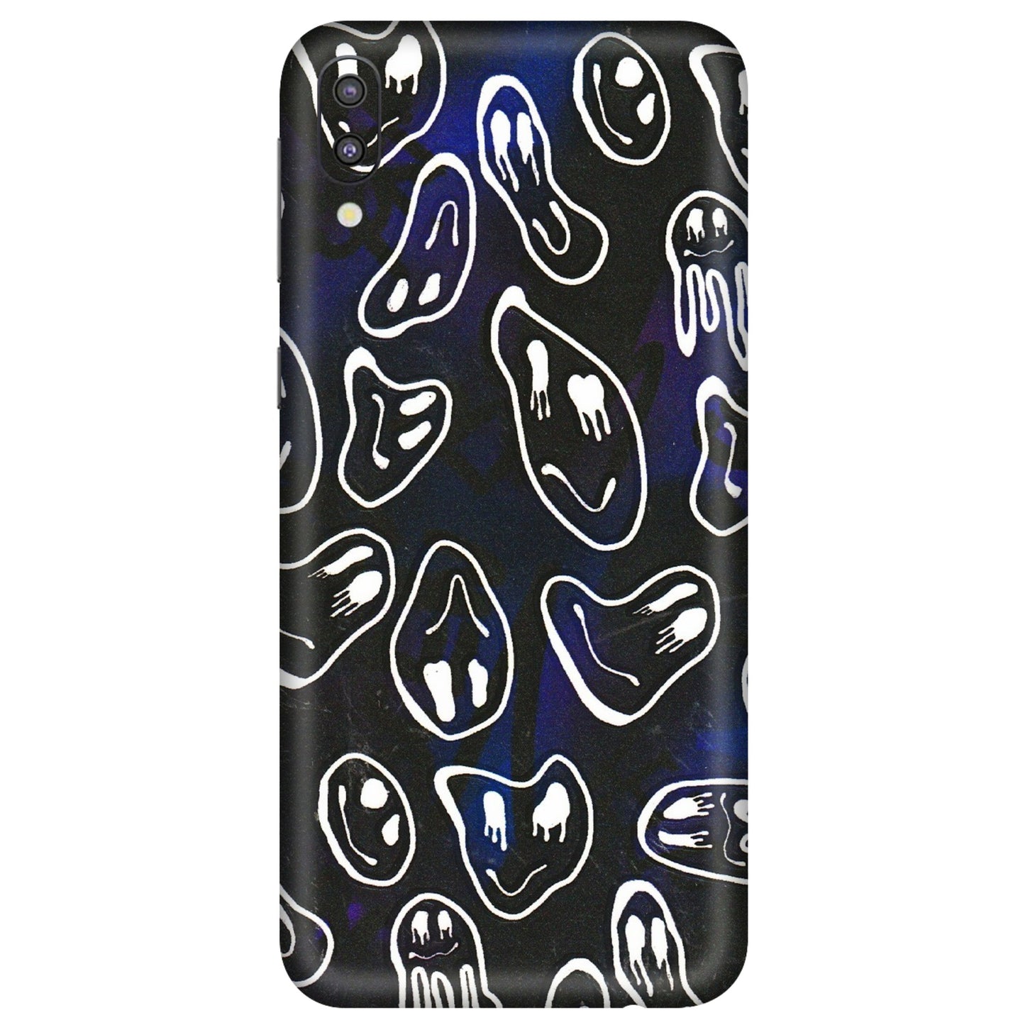 Samsung M/F/Note/Flip and C Phone Skins (All Models) - Distorted Smileys - 3D Embossed Finish (L-92) Samsung Galaxy M10