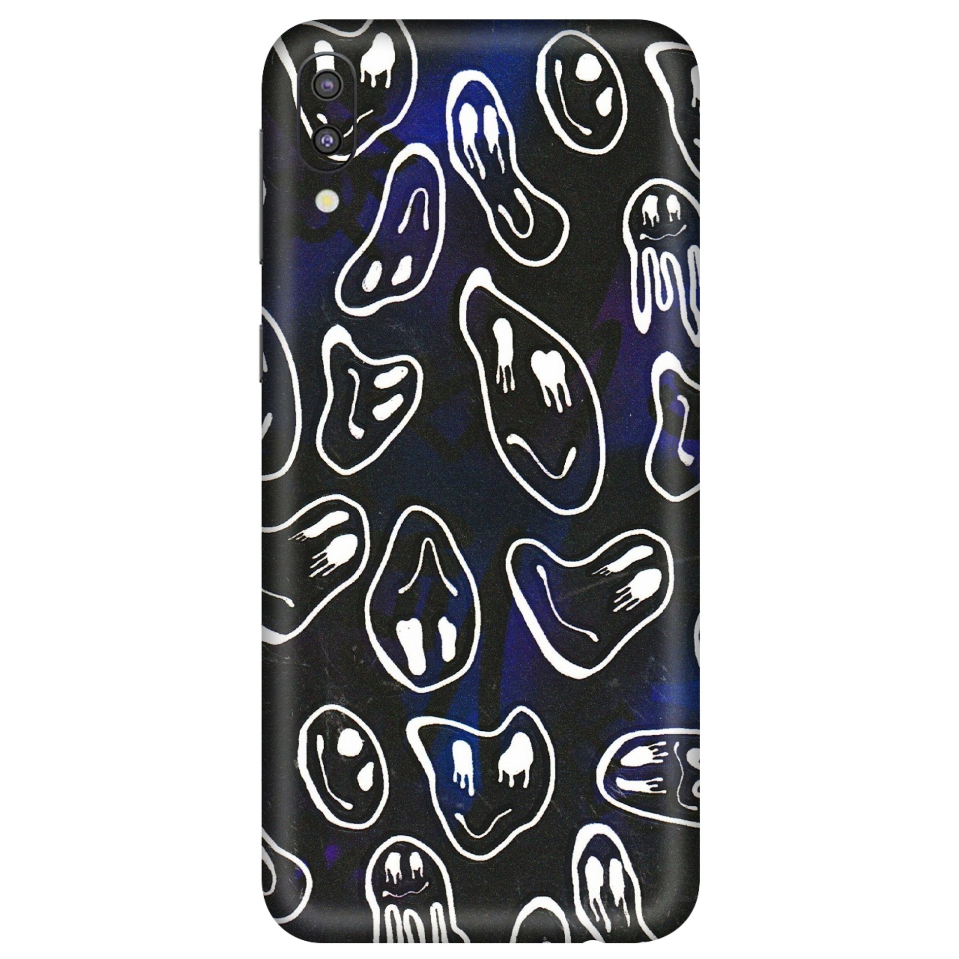 Samsung M/F/Note/Flip and C Phone Skins (All Models) - Distorted Smileys - 3D Embossed Finish (L-92) Samsung Galaxy M10