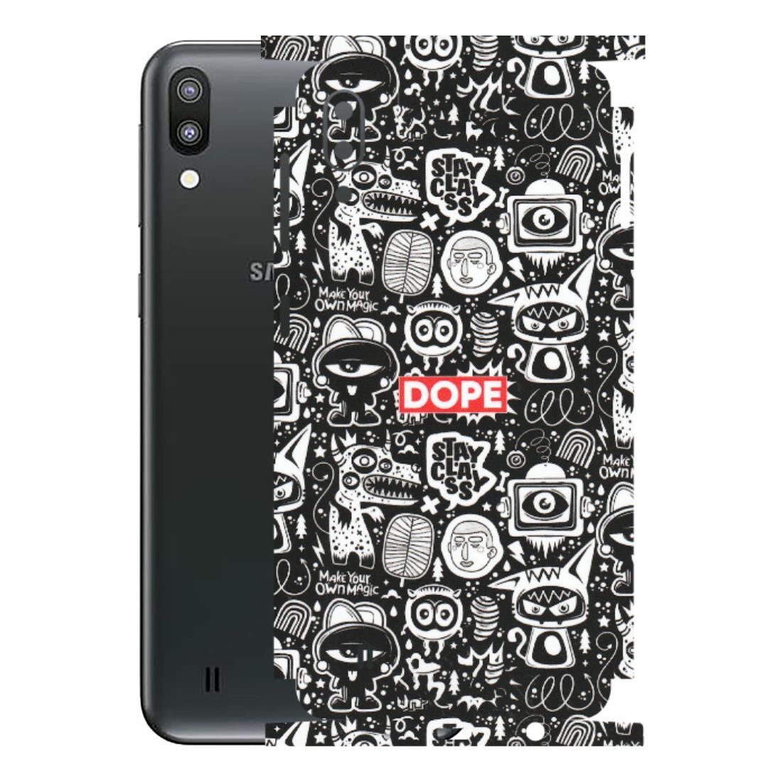 Samsung M/F/Note/Flip and C Phone Skins (All Models) - Dope Stay Classy Black Doodles - Matte Finish (M-126) Samsung Galaxy M10