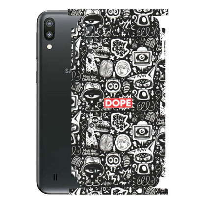 Samsung M/F/Note/Flip and C Phone Skins (All Models) - Dope Stay Classy Black Doodles - Matte Finish (M-126) Samsung Galaxy M10