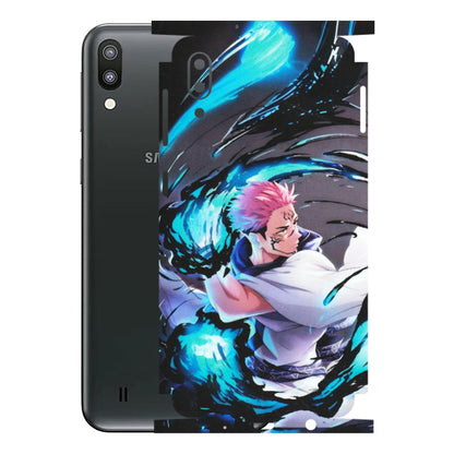 Samsung M/F/Note/Flip and C Phone Skins (All Models) - New Jujutsu Kaisen Grey Blue Anime - Matte Finish (M-127) Samsung Galaxy M10