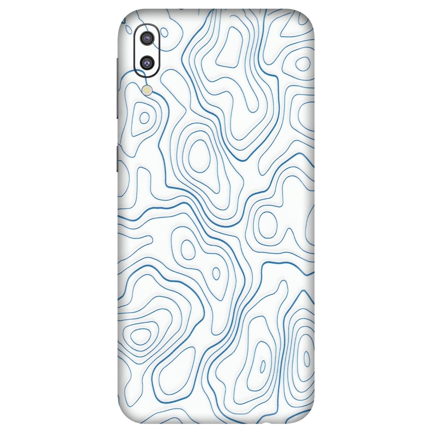 Samsung M/F/Note/Flip and C Phone Skins (All Models) - Blue And White Swirls - Matte Finish (M-139) Samsung Galaxy M10