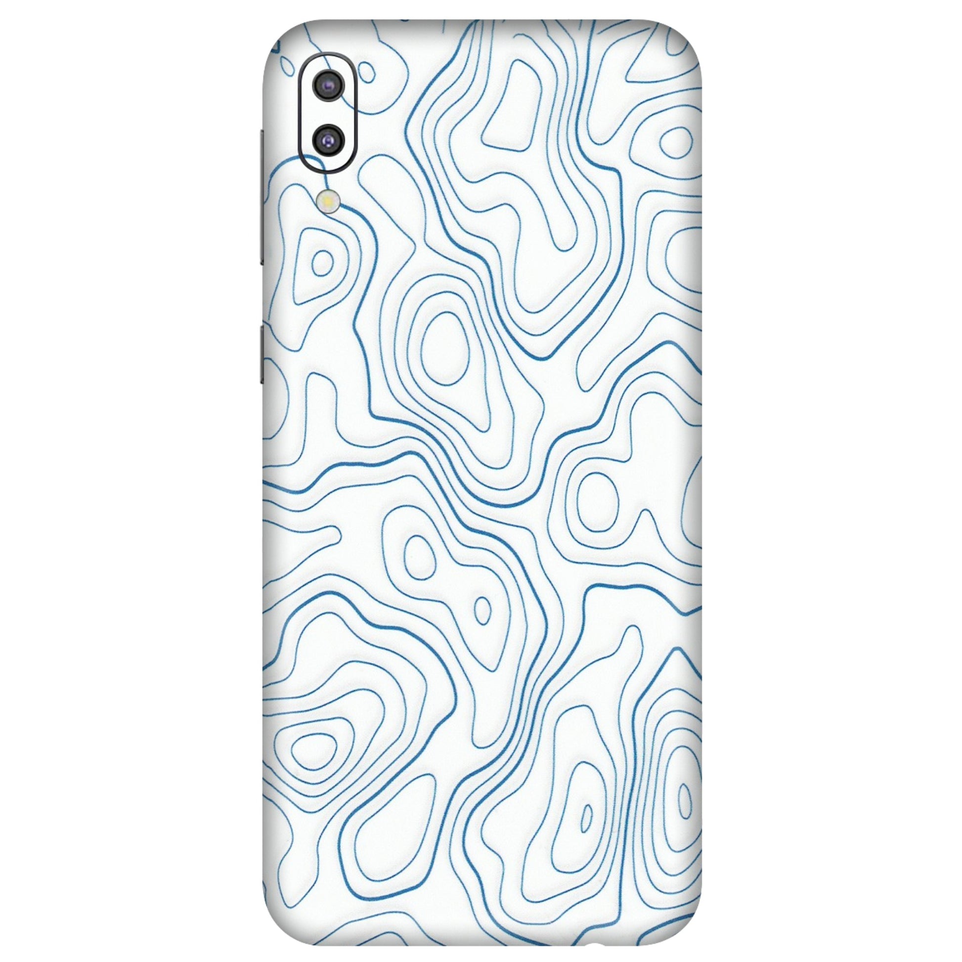Samsung M/F/Note/Flip and C Phone Skins (All Models) - Blue And White Swirls - Matte Finish (M-139) Samsung Galaxy M10