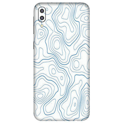 Samsung M/F/Note/Flip and C Phone Skins (All Models) - Blue And White Swirls - Matte Finish (M-139) Samsung Galaxy M10