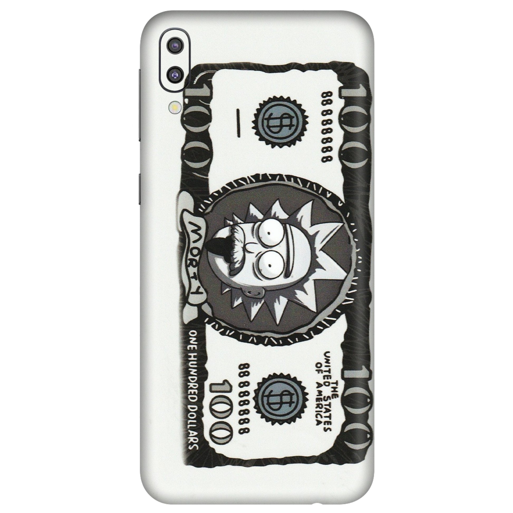 Samsung M/F/Note/Flip and C Phone Skins (All Models) - Rick And Morty Hundred Dollar Anime - Matte Finish (M-161) Samsung Galaxy M10