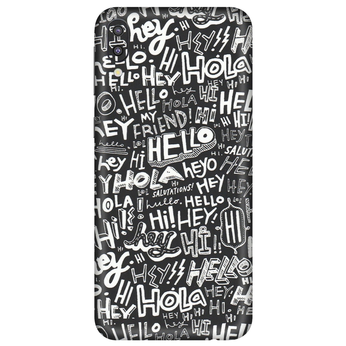 Samsung M/F/Note/Flip and C Phone Skins (All Models) - Hi Hello Doodles - Matte Finish (M-25) Samsung Galaxy M10