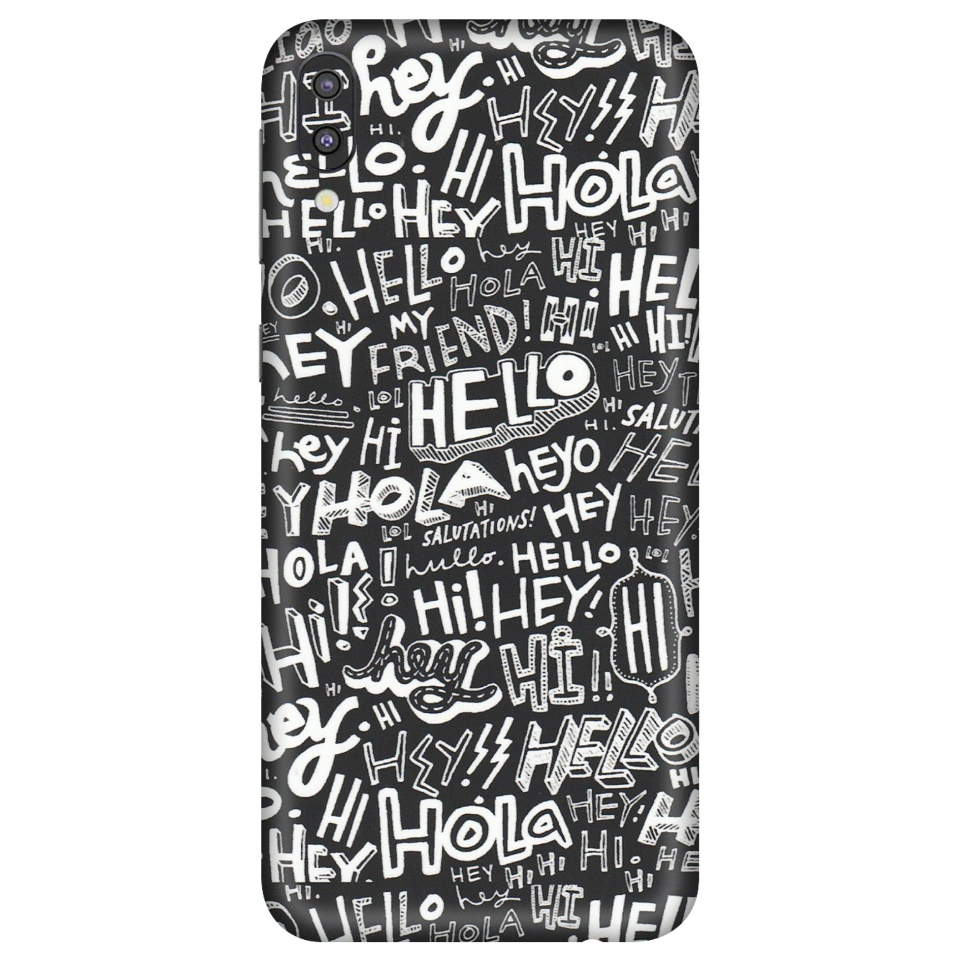 Samsung M/F/Note/Flip and C Phone Skins (All Models) - Hi Hello Doodles - Matte Finish (M-25) Samsung Galaxy M10