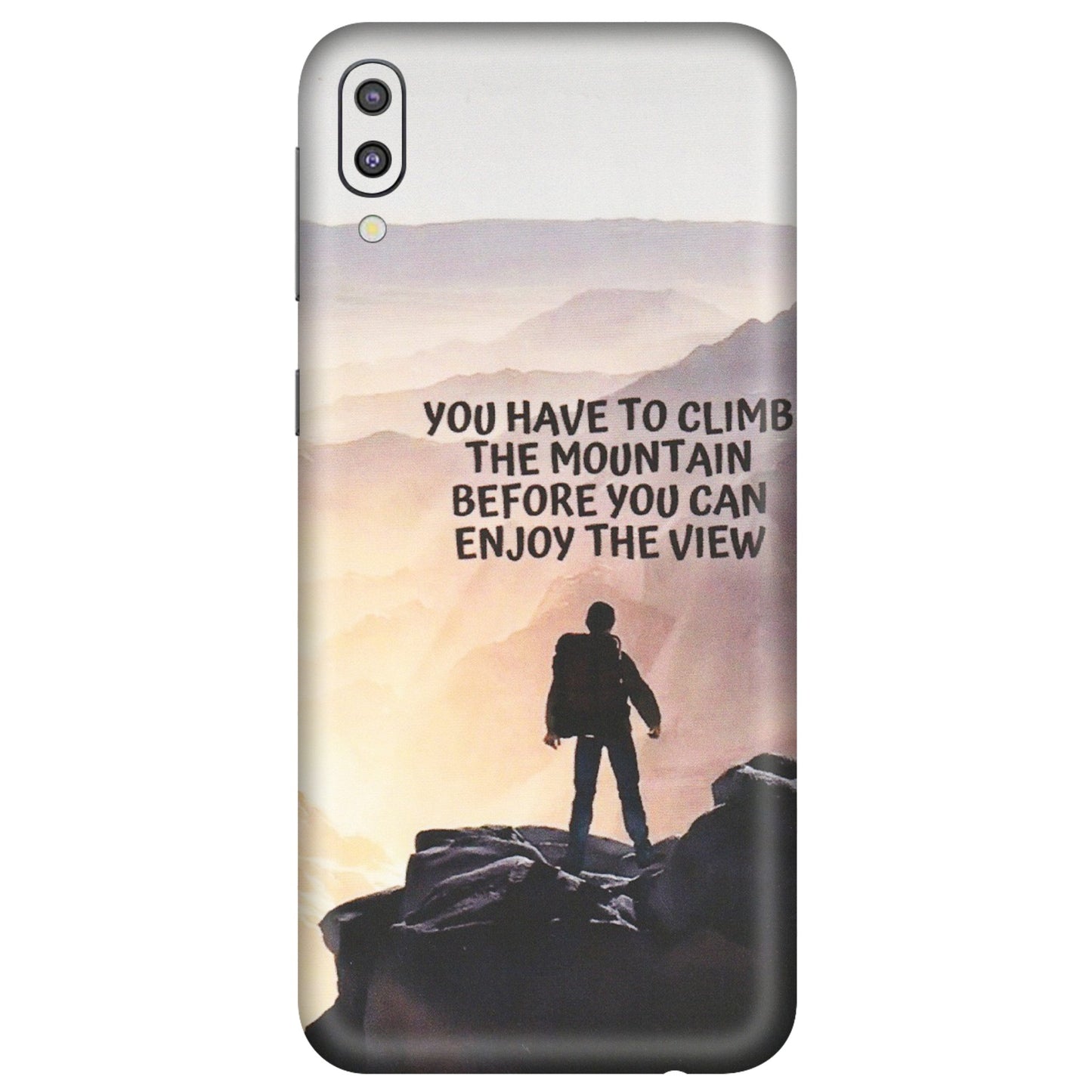Samsung M/F/Note/Flip and C Phone Skins (All Models) - Motivational Hiking Mountain - Matte Finish (M-28) Samsung Galaxy M10