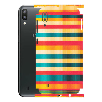 Samsung M/F/Note/Flip and C Phone Skins (All Models) - Colourful Stripes Soothing Effect - Matte Finish (M-86) Samsung Galaxy M10