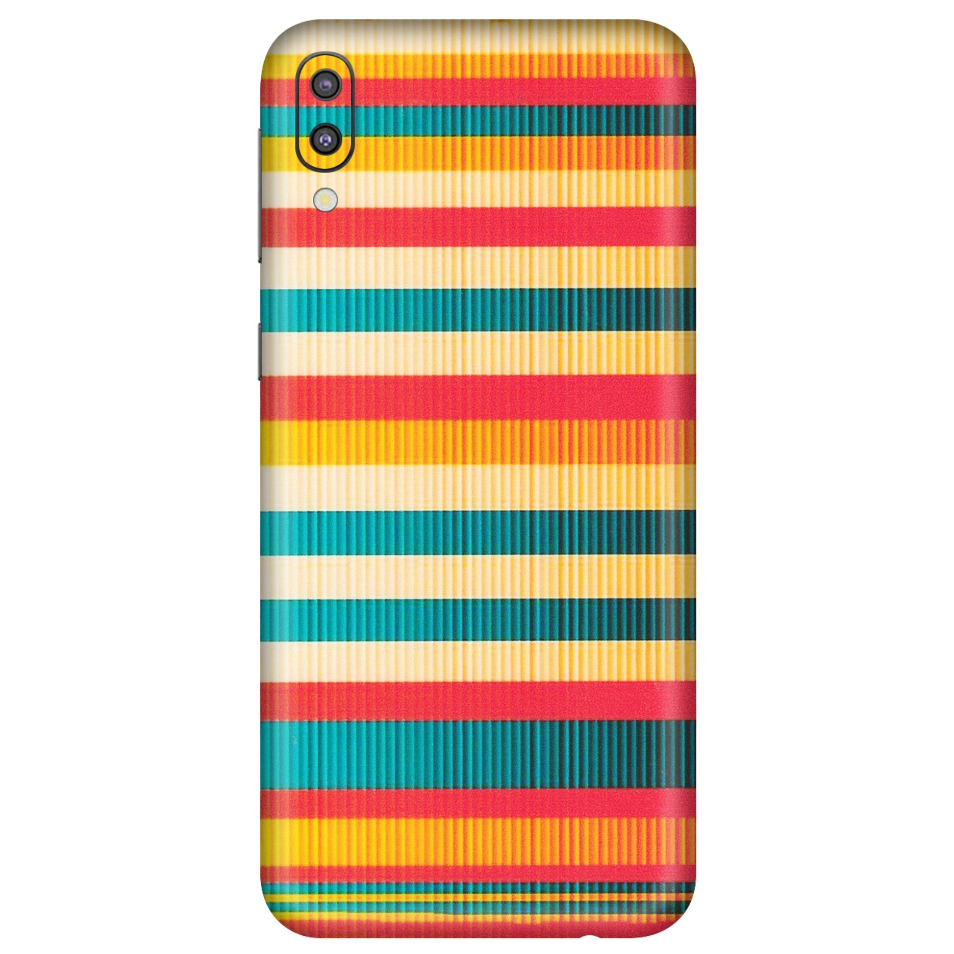 Samsung M/F/Note/Flip and C Phone Skins (All Models) - Colourful Stripes Soothing Effect - Matte Finish (M-86) Samsung Galaxy M10