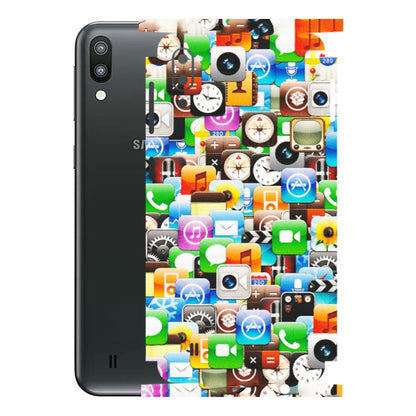 Samsung M/F/Note/Flip and C Phone Skins (All Models) - All Apple Icons - Matte Finish (M-93) Samsung Galaxy M10