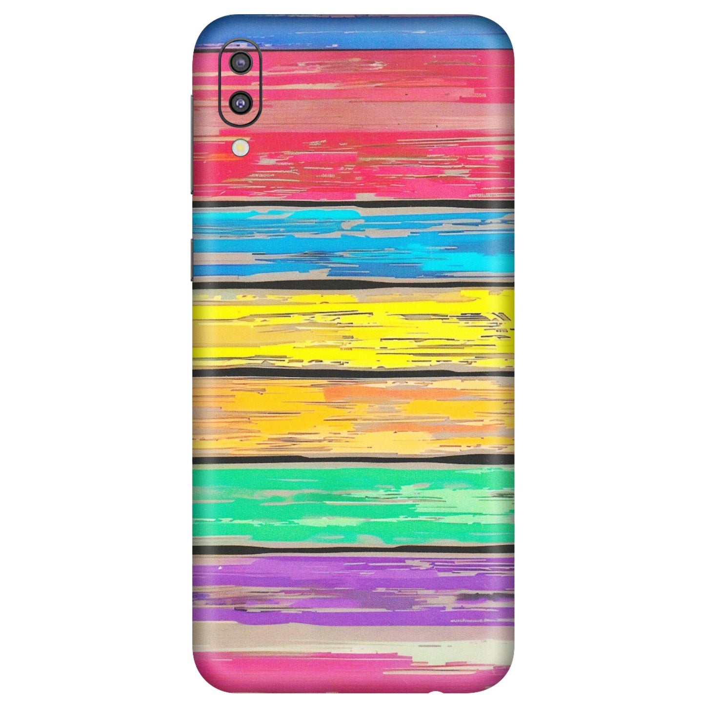 Samsung M/F/Note/Flip and C Phone Skins (All Models) - Multi Colour Wooden Wall - Matte Finish (M-96) Samsung Galaxy M10