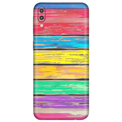 Samsung M/F/Note/Flip and C Phone Skins (All Models) - Multi Colour Wooden Wall - Matte Finish (M-96) Samsung Galaxy M10