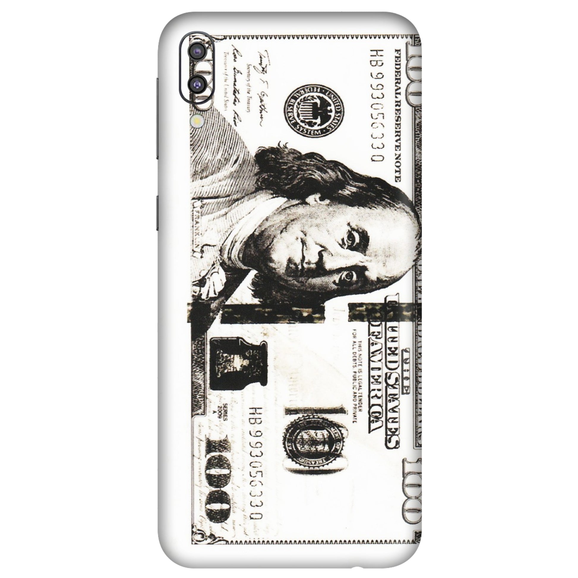 Samsung M/F/Note/Flip and C Phone Skins (All Models) - 100 Dollar Currency - Transparent Finish (T-01) Samsung Galaxy M10