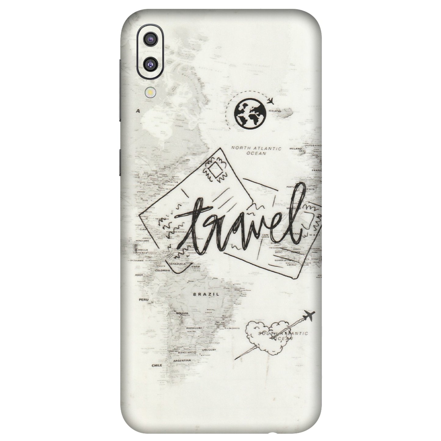 Samsung M/F/Note/Flip and C Phone Skins (All Models) - Travel Ticket - Transparent Finish (T-06) Samsung Galaxy M10