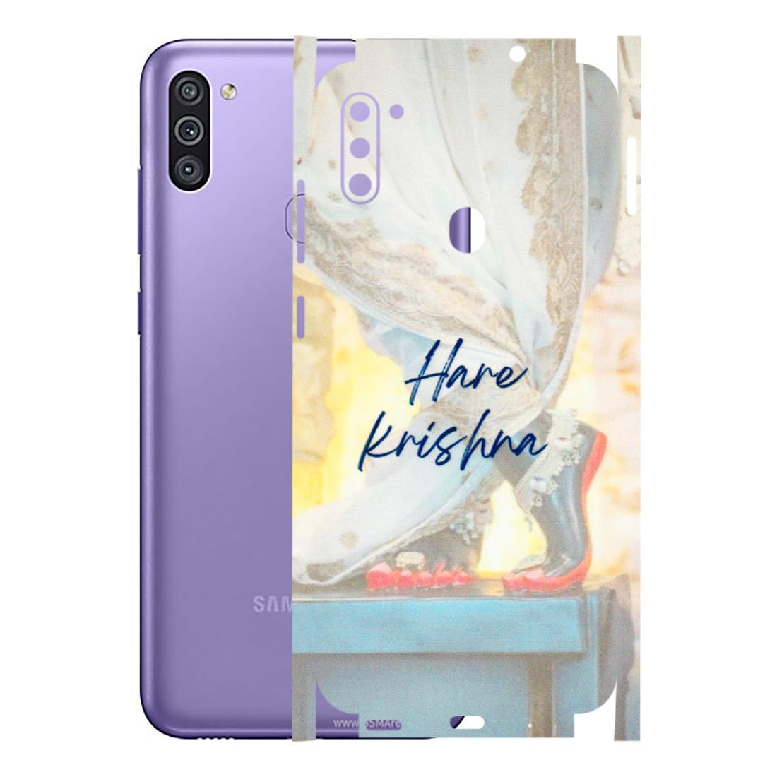 Samsung M/F/Note/Flip and C Phone Skins (All Models) - Hare Krishna - 3D Embossed Finish (L-03) Samsung Galaxy M11