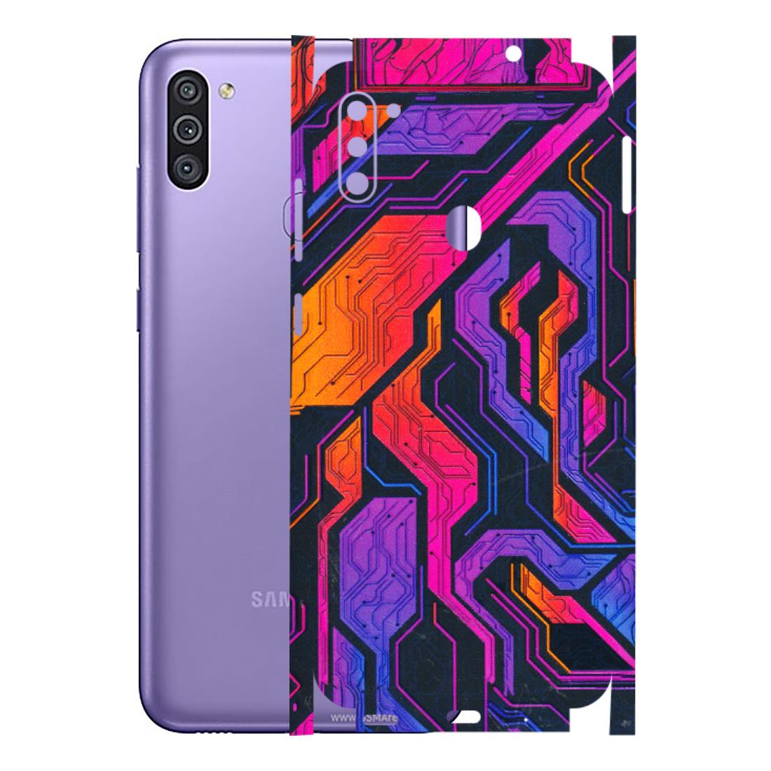 Samsung M/F/Note/Flip and C Phone Skins (All Models) - Tech Circuits Futuristic - 3D Embossed Finish (L-07) Samsung Galaxy M11
